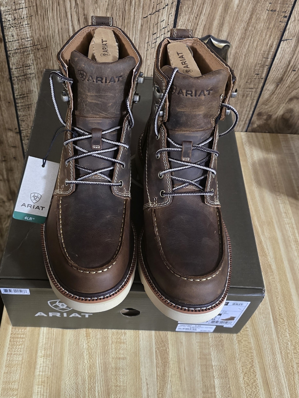 Ariat Men's Recon Lace Boots Barn Brown Leather Size 9.5 D Medium